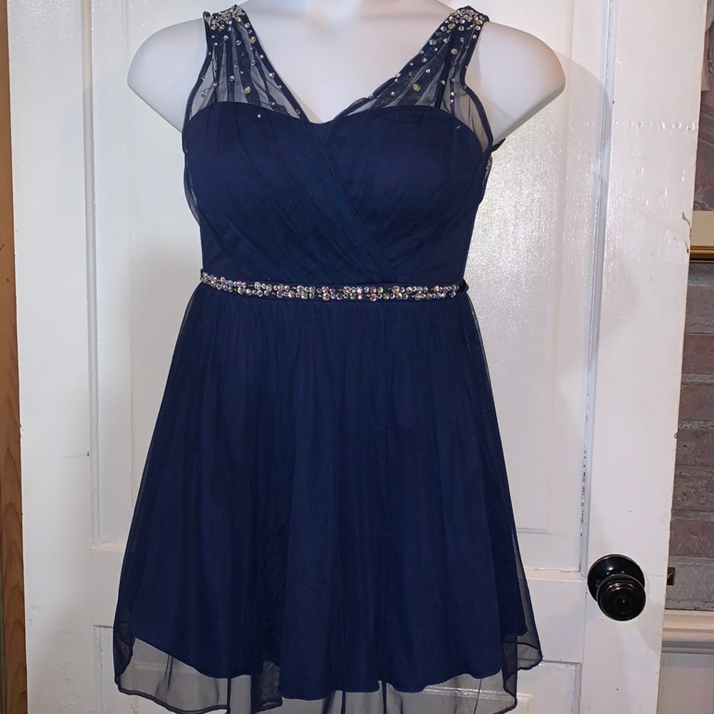 SEMI FORMAL NAVY BLUE DEBS DRESS